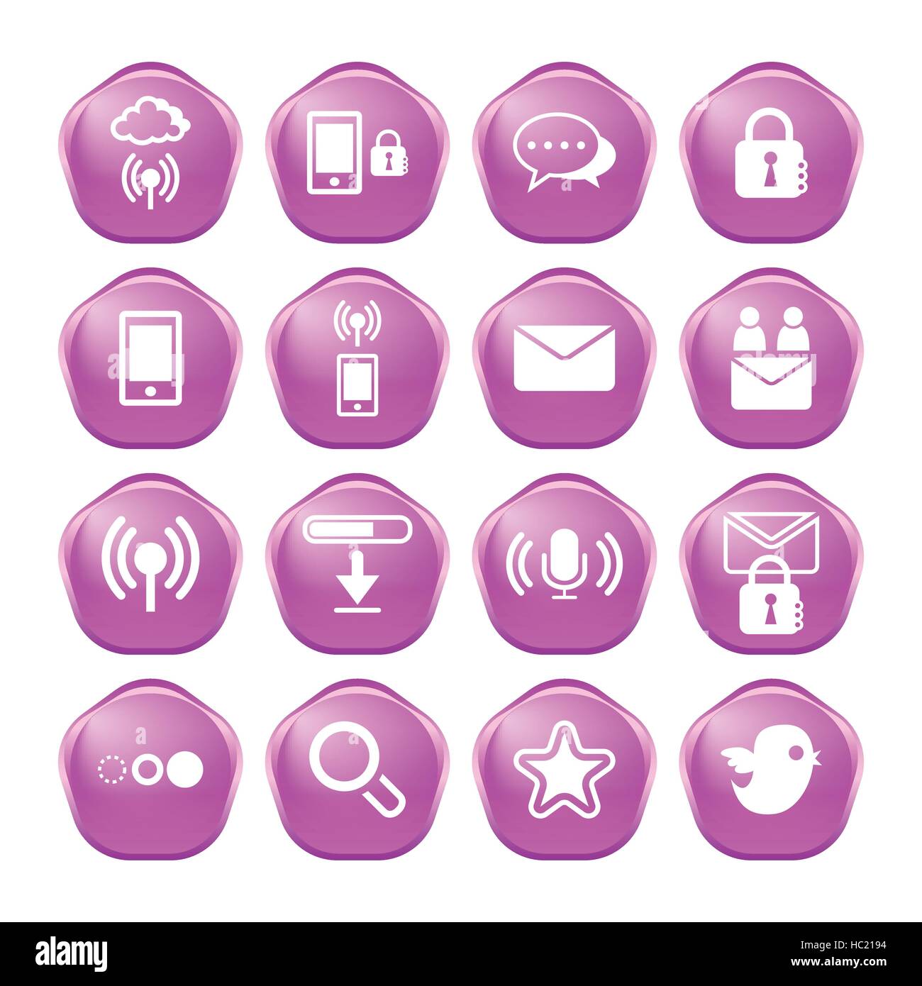 web, communication icons: internet vector set Stock Vector Image & Art ...