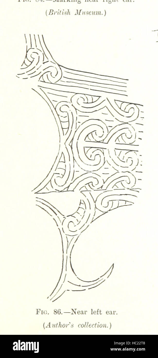 Image taken from page 111 of 'Moko; or, Maori Tattooing ... With ... illustrations, etc' Image taken from page 111 of 'Moko; or, Maori Tattooing Stock Photo