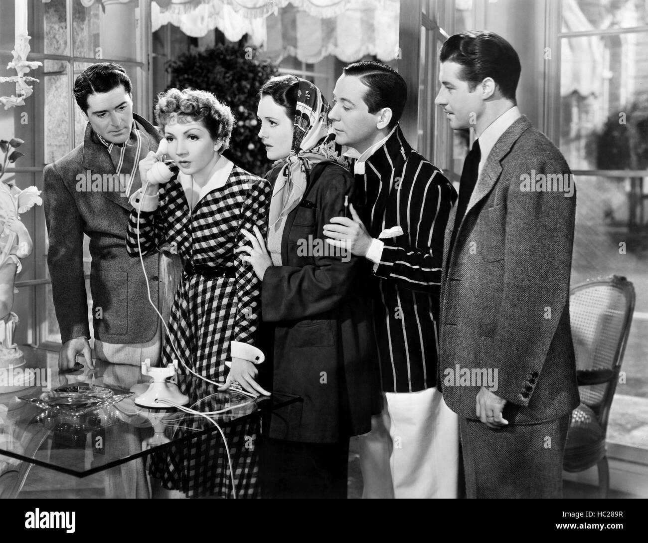 MIDNIGHT, from left, Francis Lederer, Claudette Colbert, Mary Astor ...