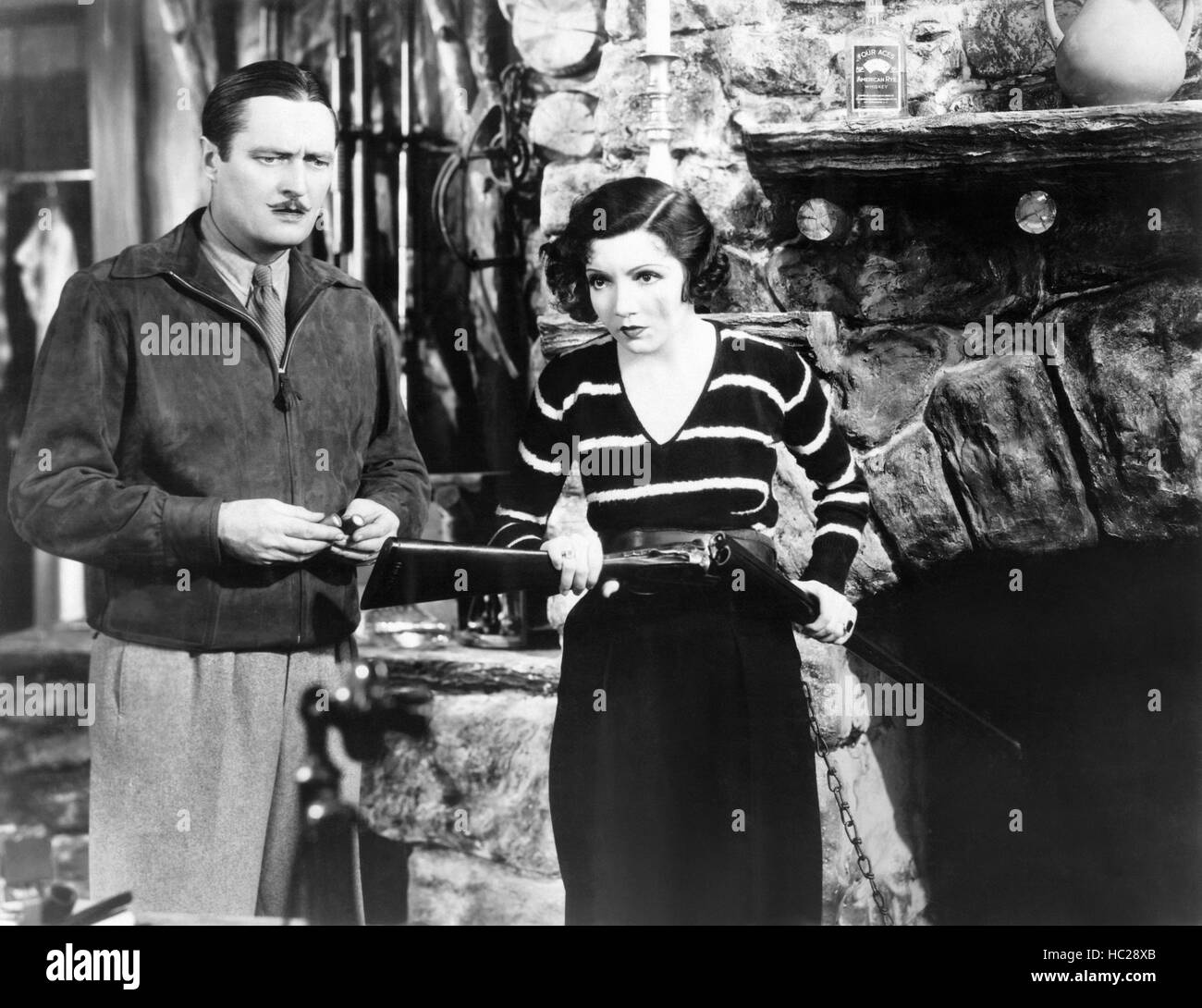 MISLEADING LADY, from left Edmund Lowe, Claudette Colbert, 1932 Stock