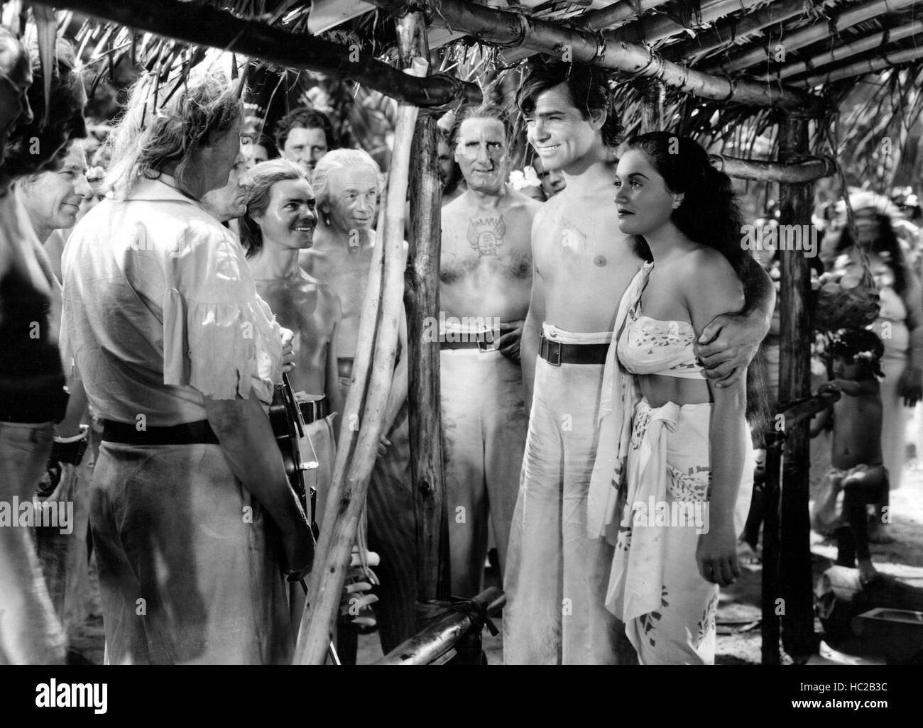 MUTINY ON THE BOUNTY, Eddie Quillan, Clark Gable, Movita, 1935 Stock