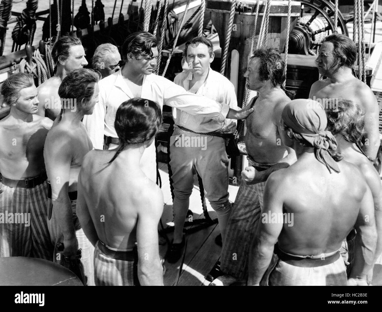 MUTINY ON THE BOUNTY, Eddie Quillan, Clark Gable, Charles Laughton