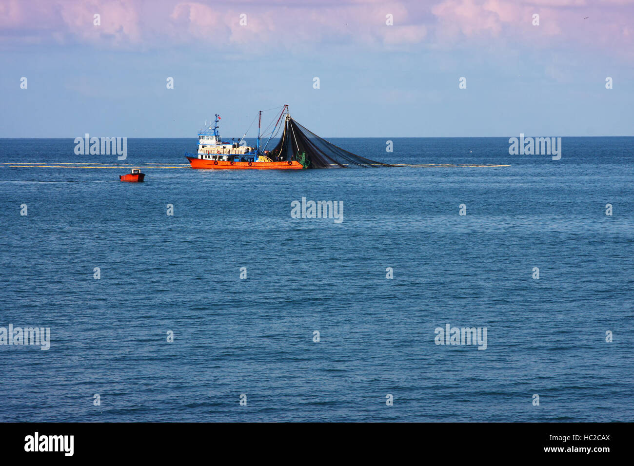 Boat industrial fishing net hi-res stock photography and images - Alamy