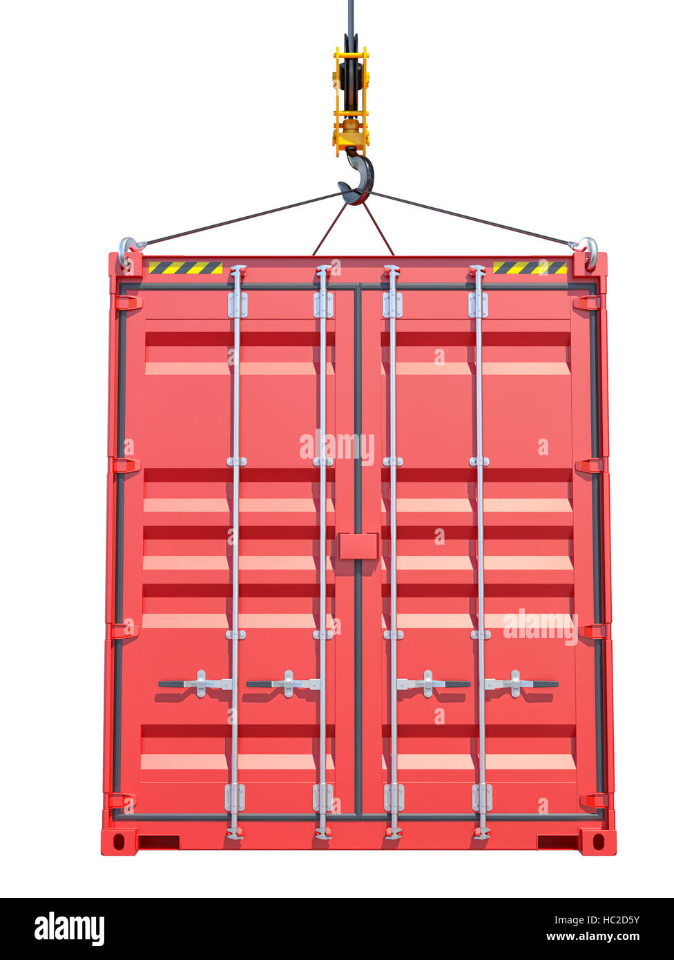 Shipping container. Crane hook Stock Photo Alamy