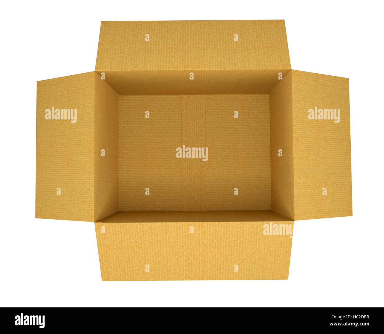 Open Corrugated cardboard box Stock Photo Alamy