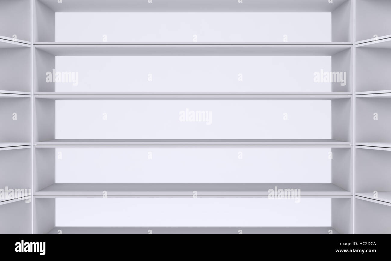 Empty shelves, blank Bookcase library Stock Photo Alamy