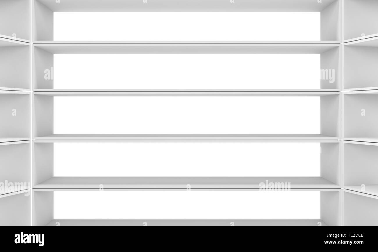 Empty shelves, blank Bookcase library Stock Photo Alamy