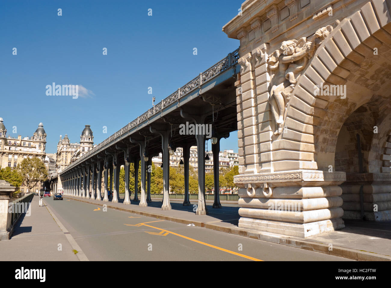 Pont de Bir-Hakeim in Paris, France Stock Photo