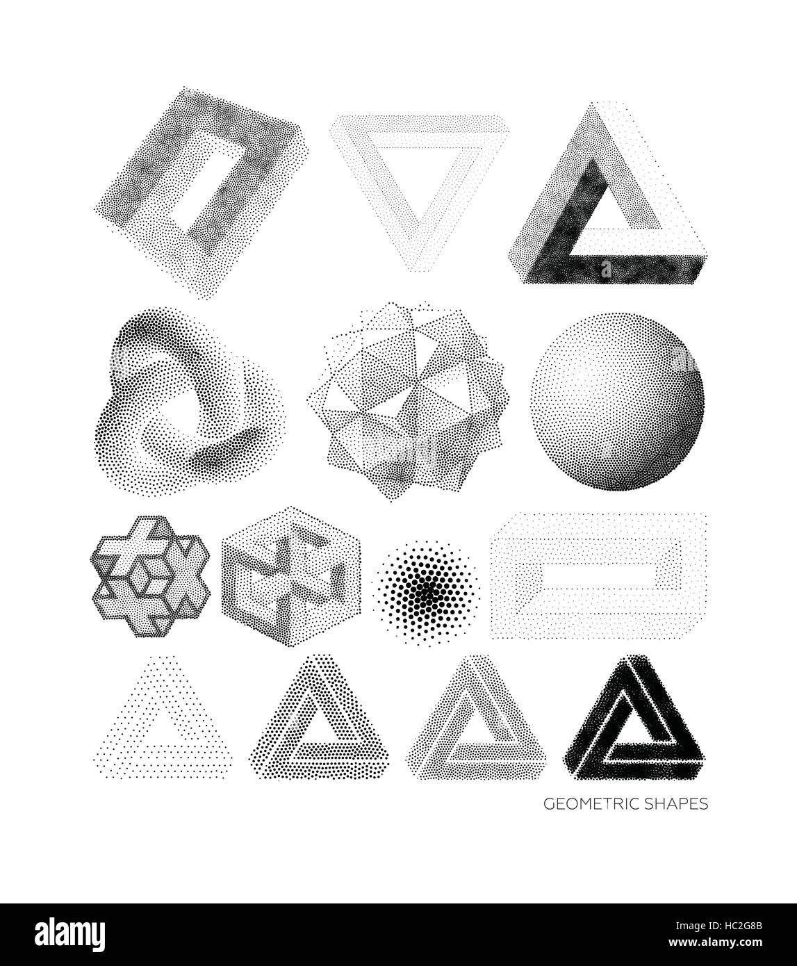 Set of geometric shapes Stock Vector
