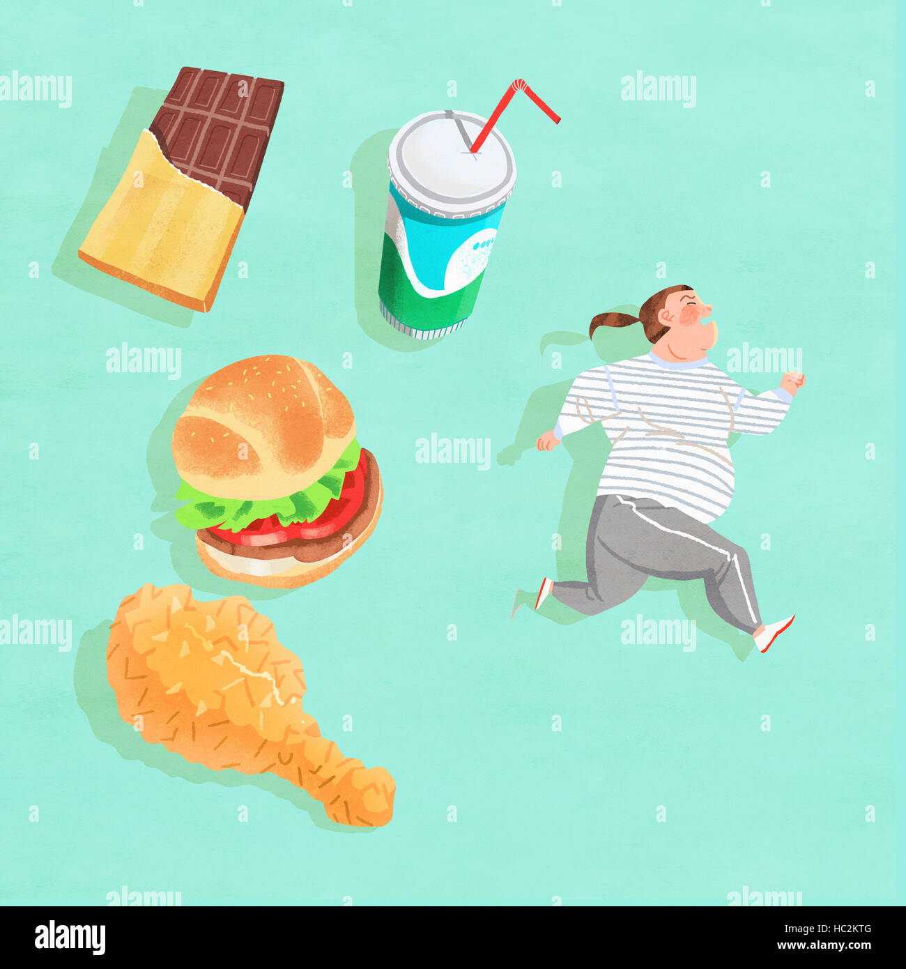 Fat woman running fast hi-res stock photography and images - Alamy