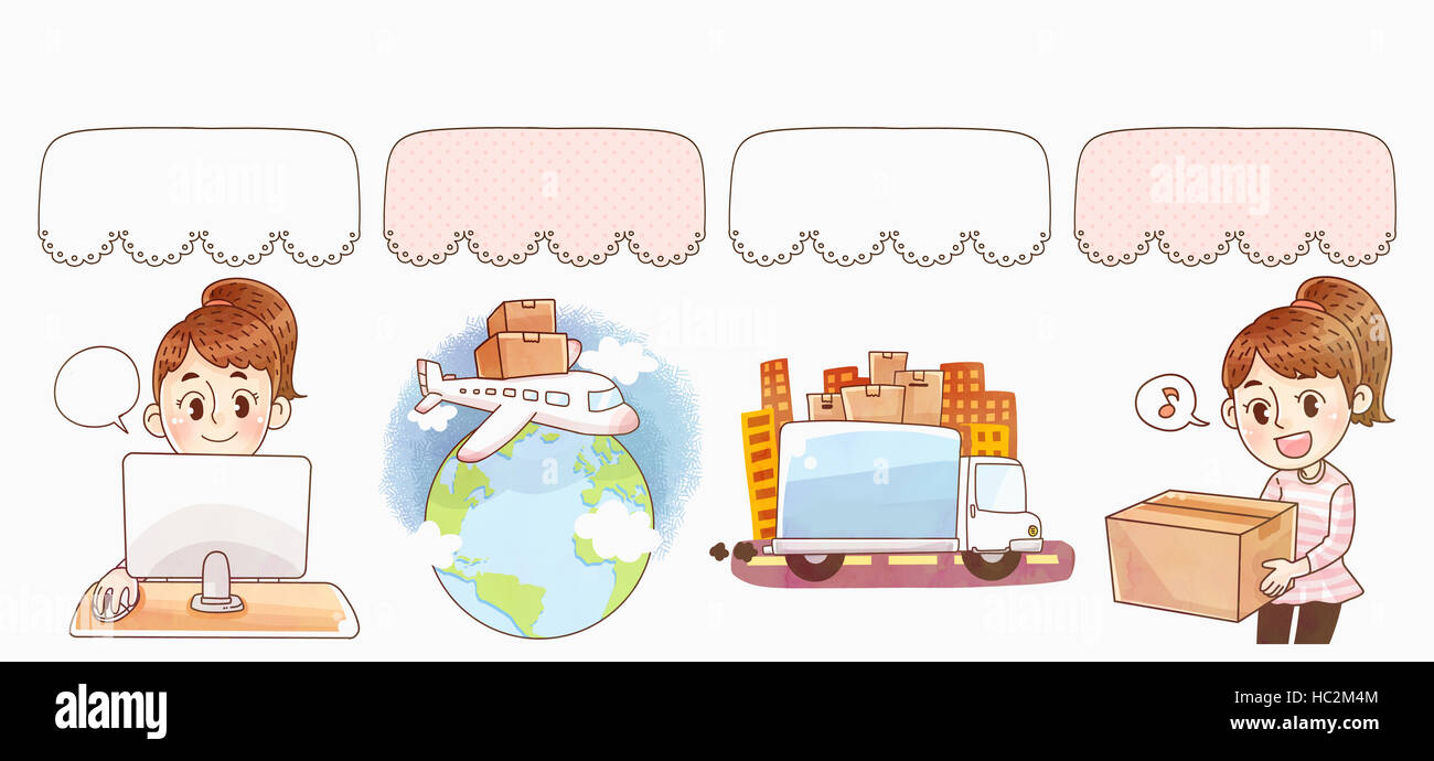 Process of overseas direct purchase Stock Photo - Alamy