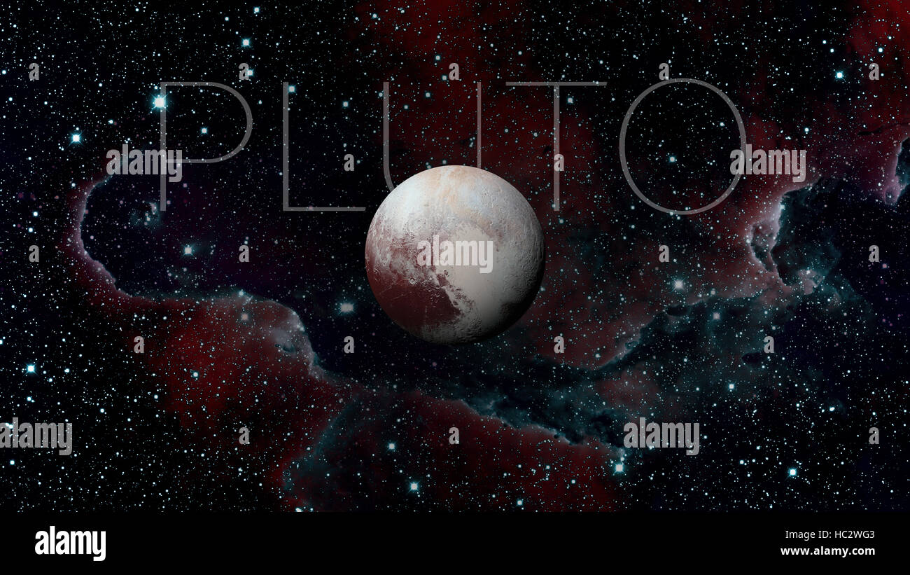 Solar System - Pluto. It is a dwarf planet in the Kuiper belt, a ring ...
