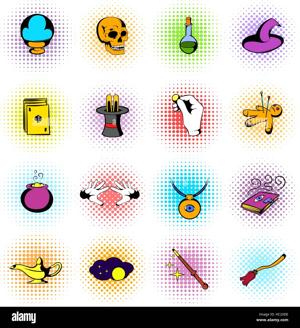 Magic comics icons Stock Vector Image & Art - Alamy