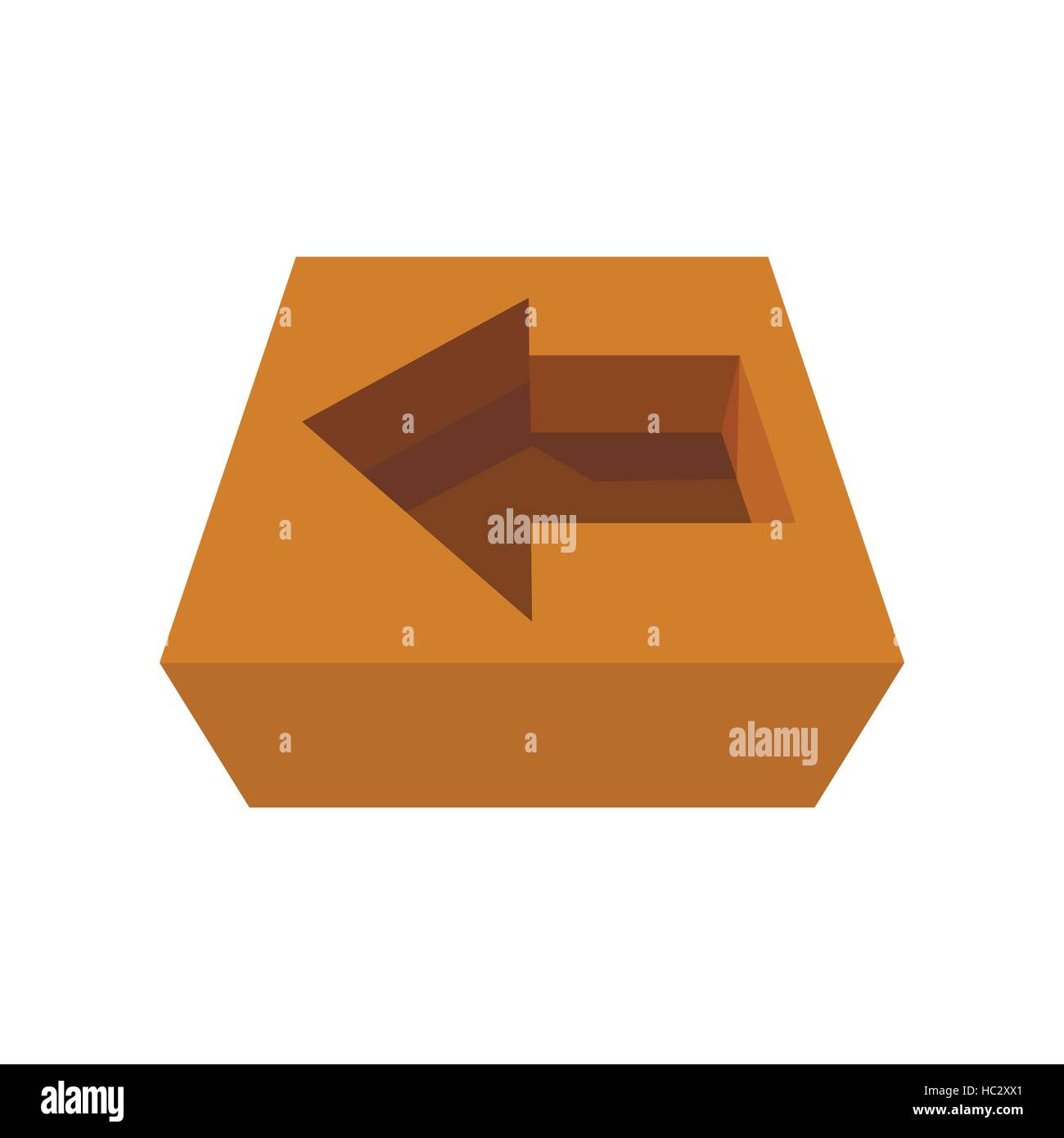 Arrow in cardboard box icon Stock Vector Image & Art Alamy