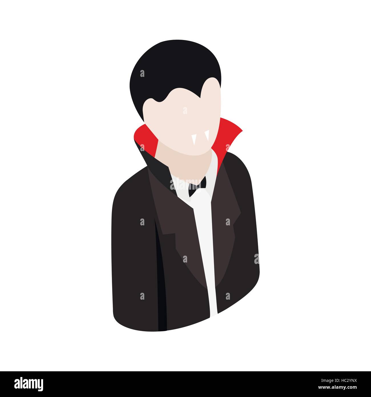 Vampire costume isometric 3d icon Stock Vector