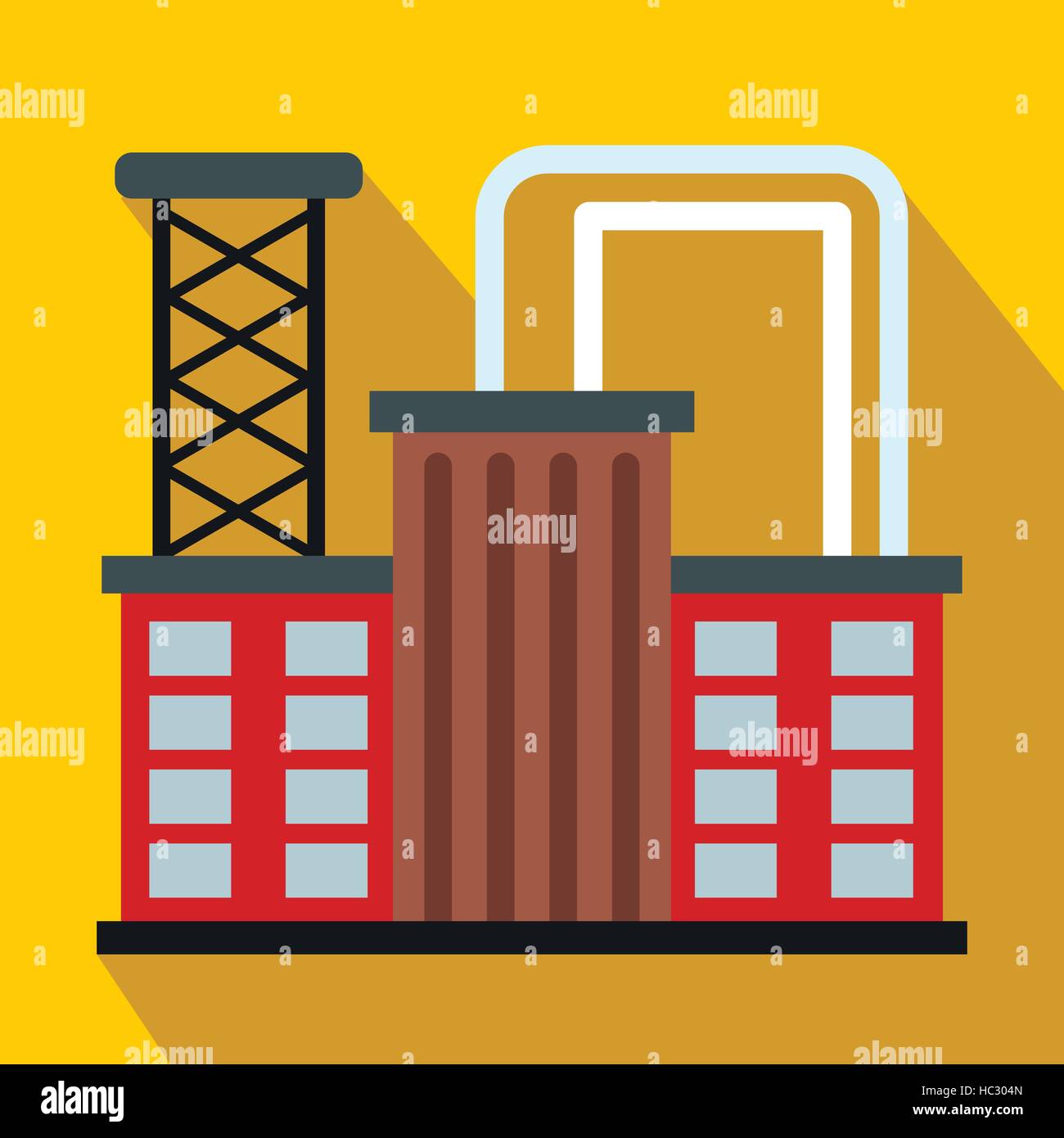 Plant industrial building flat icon Stock Vector Image & Art - Alamy