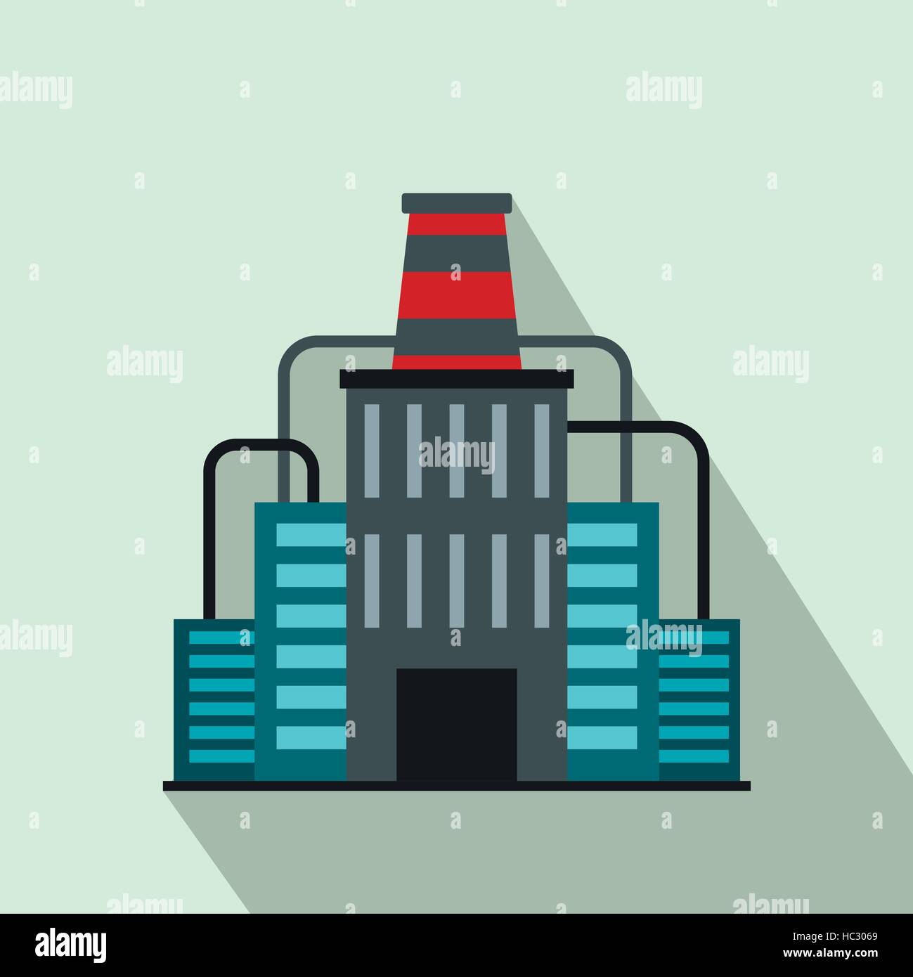 Factory building flat icon Stock Vector Image & Art - Alamy