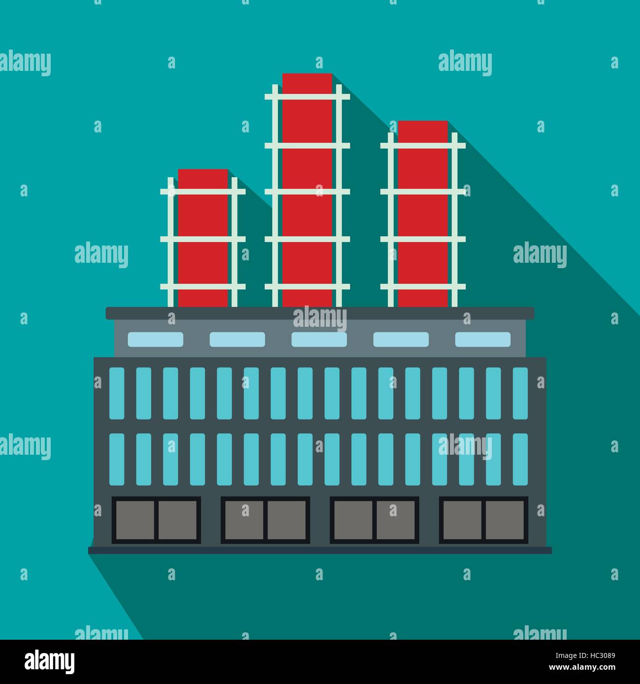 Plant industrial building flat icon Stock Vector Image & Art - Alamy