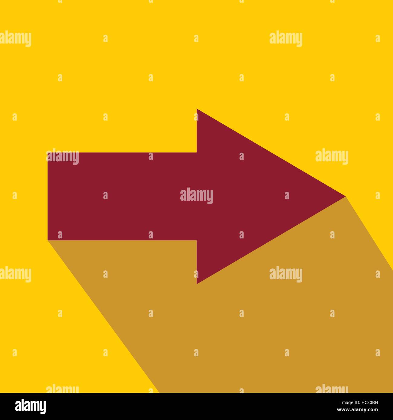 Red right arrow flat icon Stock Vector Image & Art - Alamy