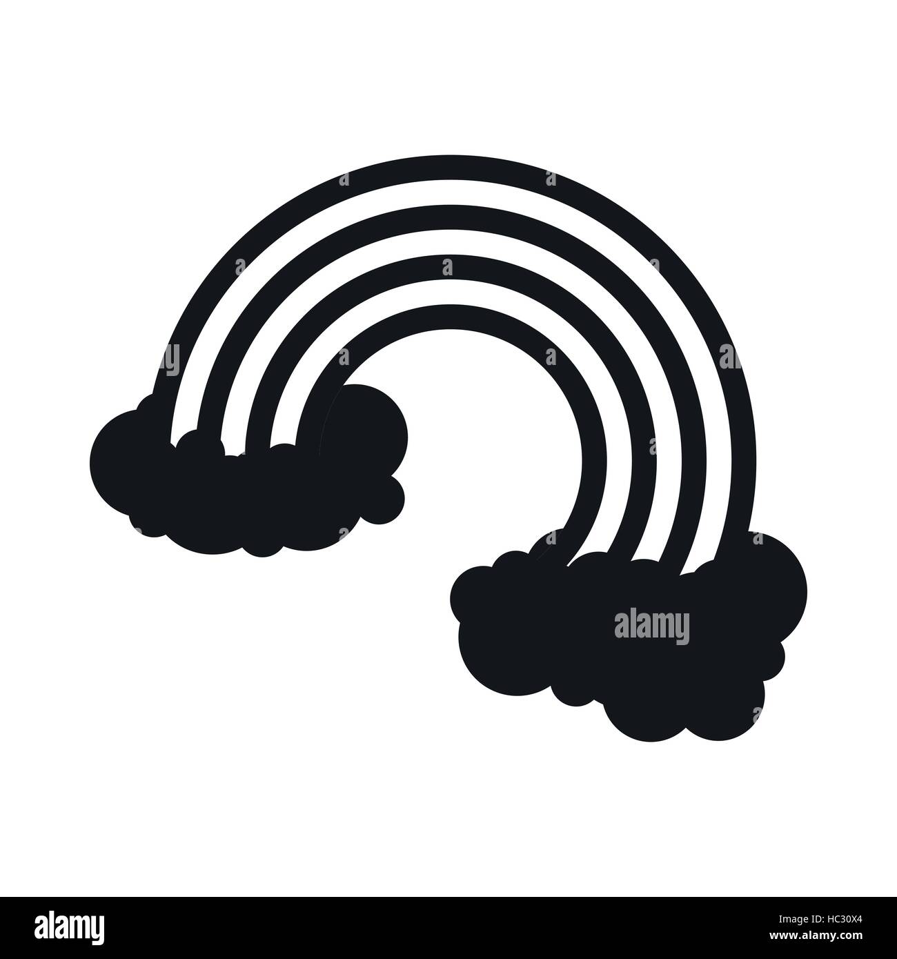 Rainbow with clouds icon Stock Vector Image & Art - Alamy