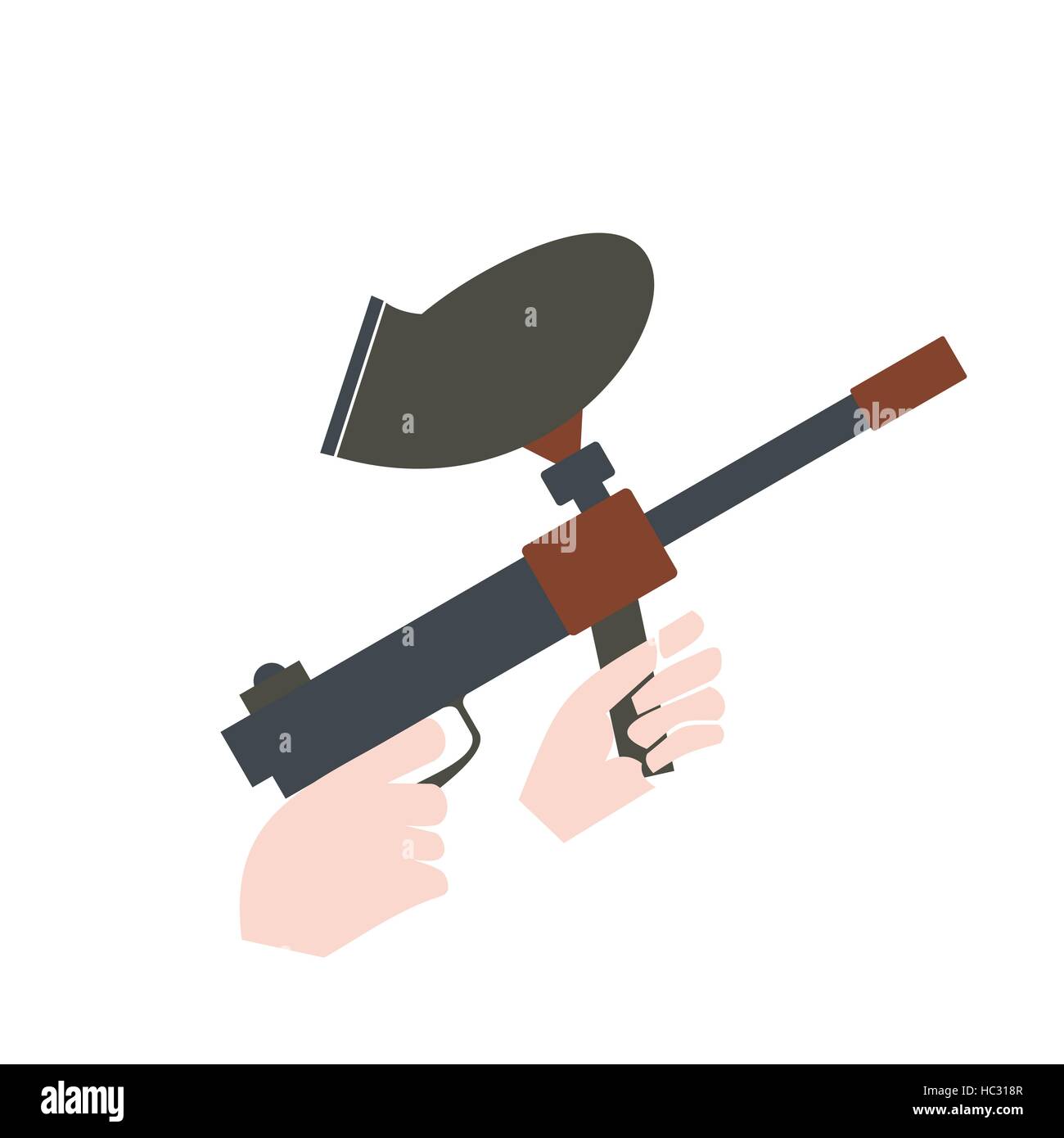 Paintball marker flat icon Stock Vector Image & Art - Alamy