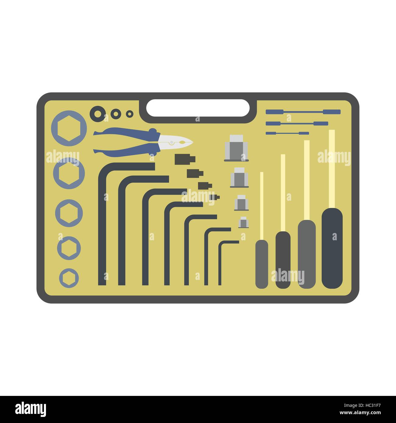 Hand tools set, flat design Stock Vector Image & Art - Alamy