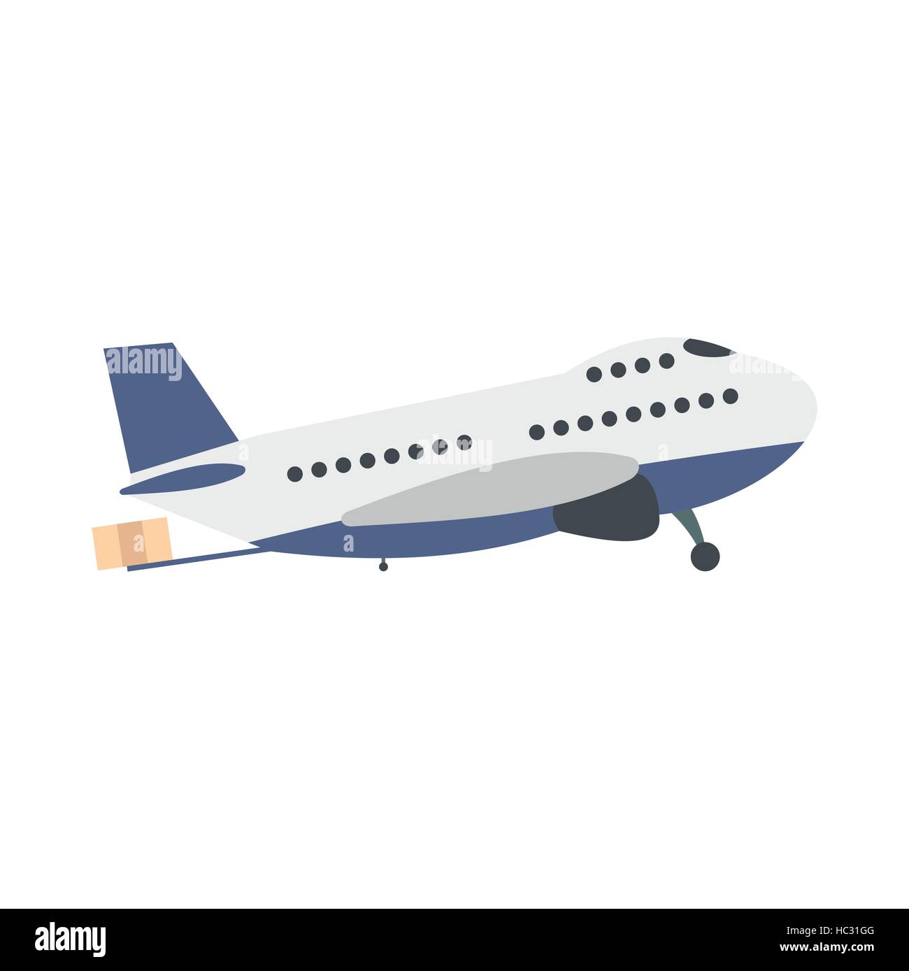 Passenger airplane flat Stock Vector Image & Art - Alamy