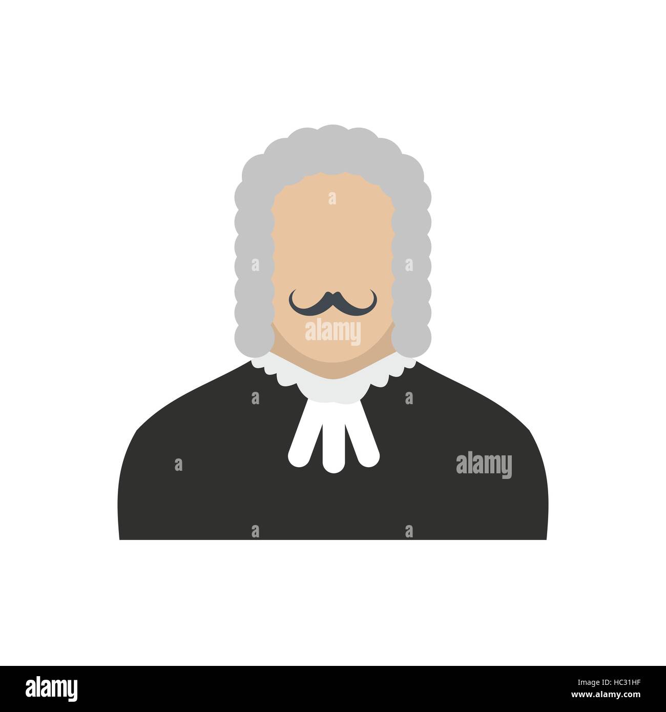 Judge wig black and white vector hi-res stock photography and images ...