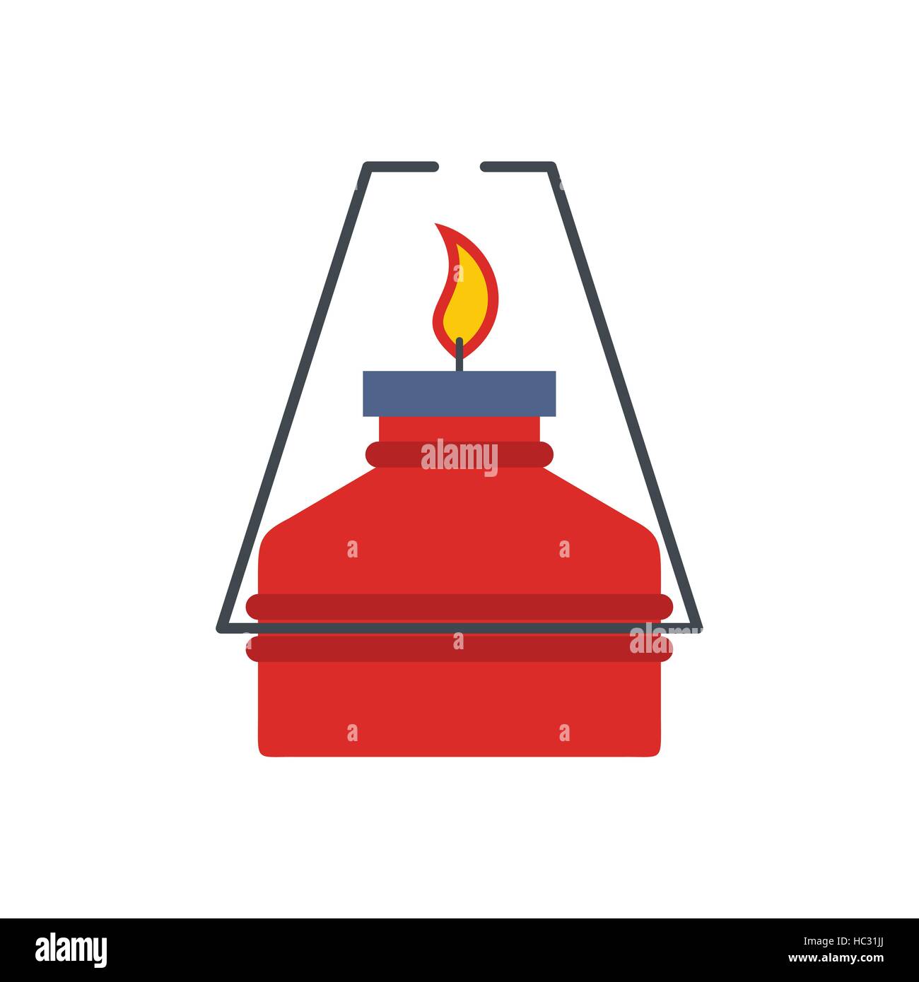 Portable gas burner flat icon Stock Vector