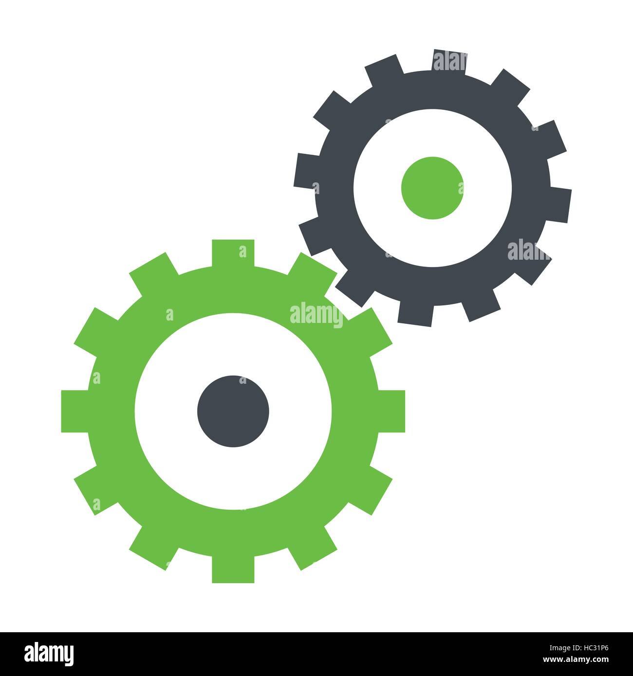 Gear wheels flat icon Stock Vector Image & Art - Alamy