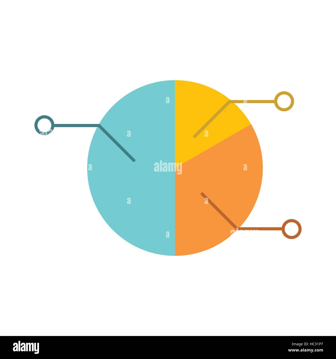 Pie chart infographic flat icon Stock Vector Image & Art - Alamy