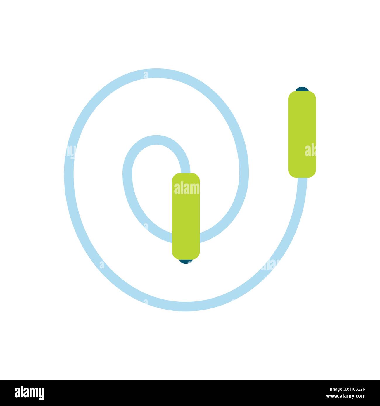 Skipping rope flat icon Stock Vector