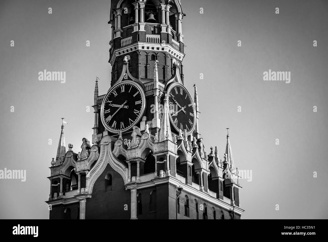 Moscow kremlin bell tower Black and White Stock Photos & Images - Alamy