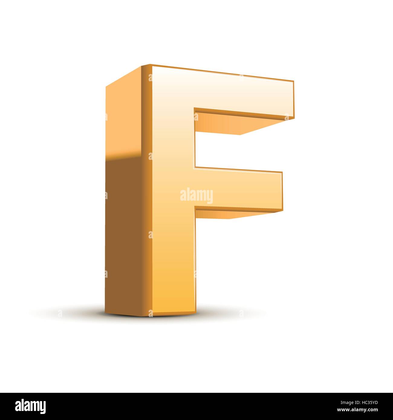 3d golden letter F isolated white background Stock Vector Image & Art ...