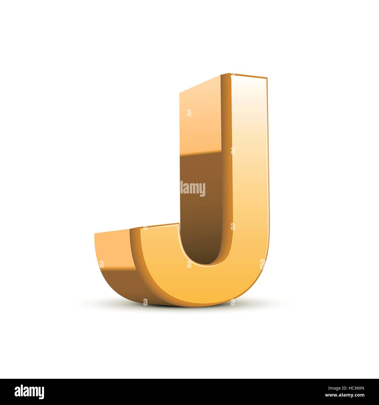 3d golden letter J isolated white background Stock Vector Image & Art ...