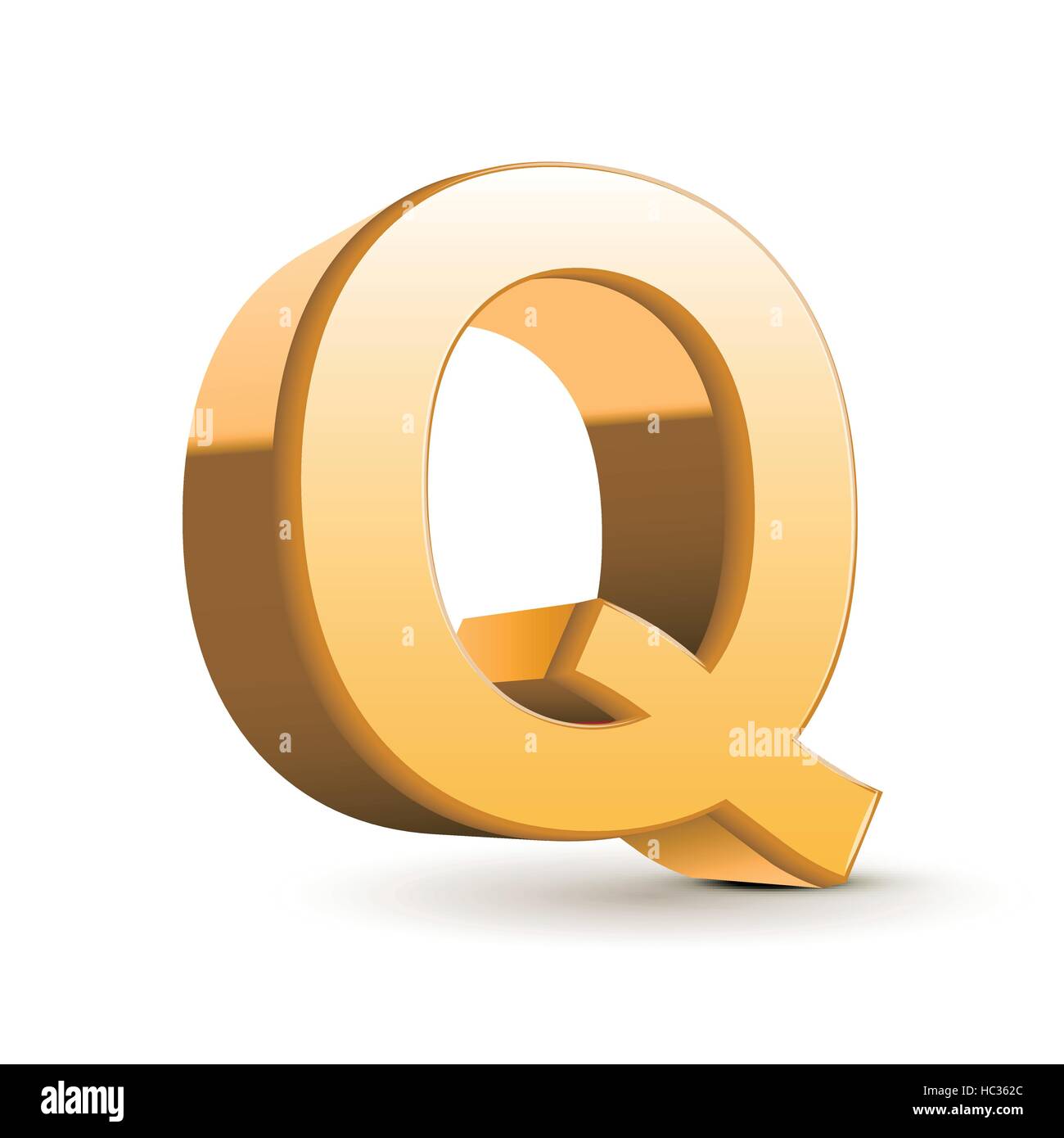 3d golden letter Q isolated white background Stock Vector Image & Art ...