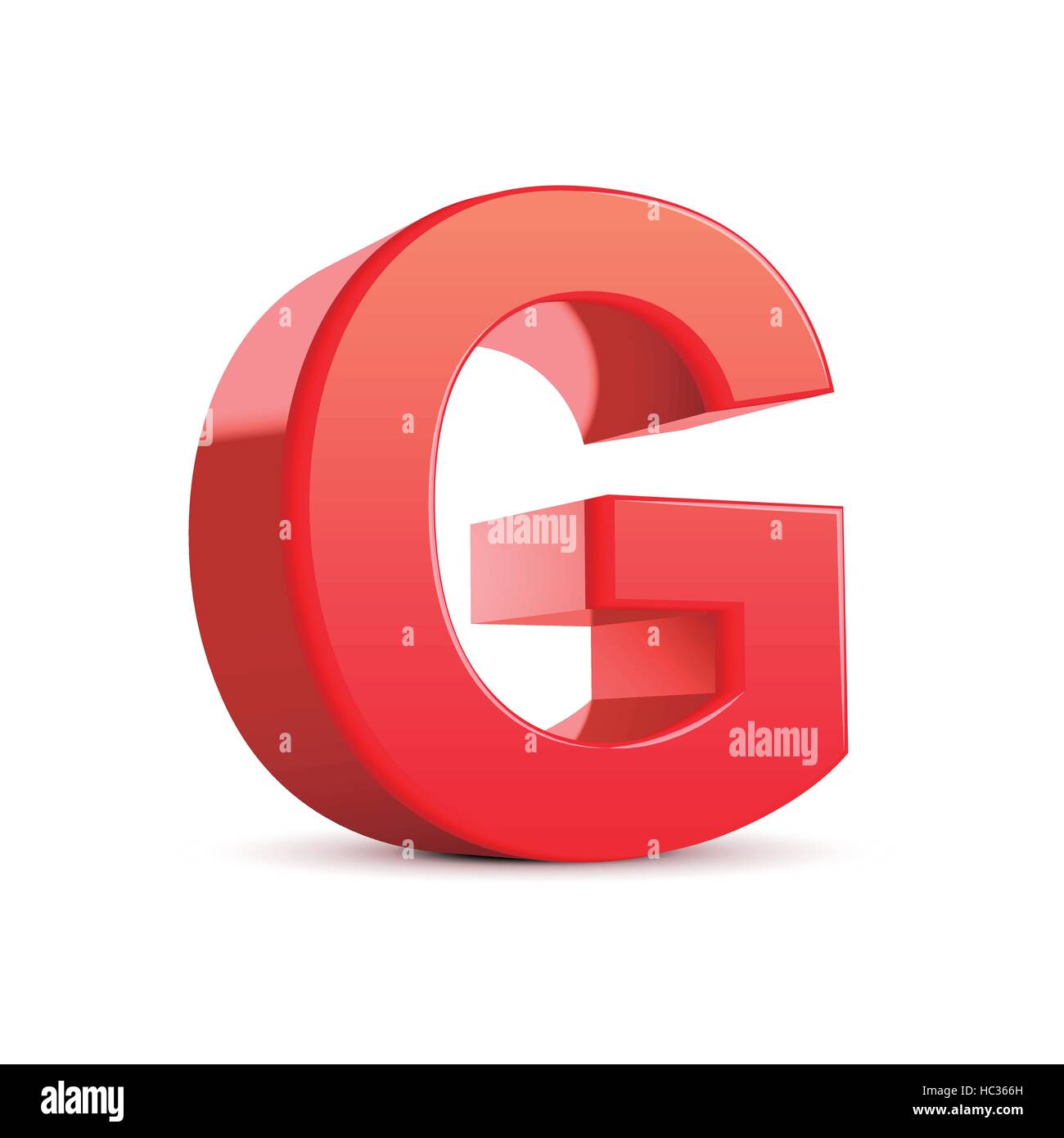 3d red letter G isolated white background Stock Vector Image & Art - Alamy