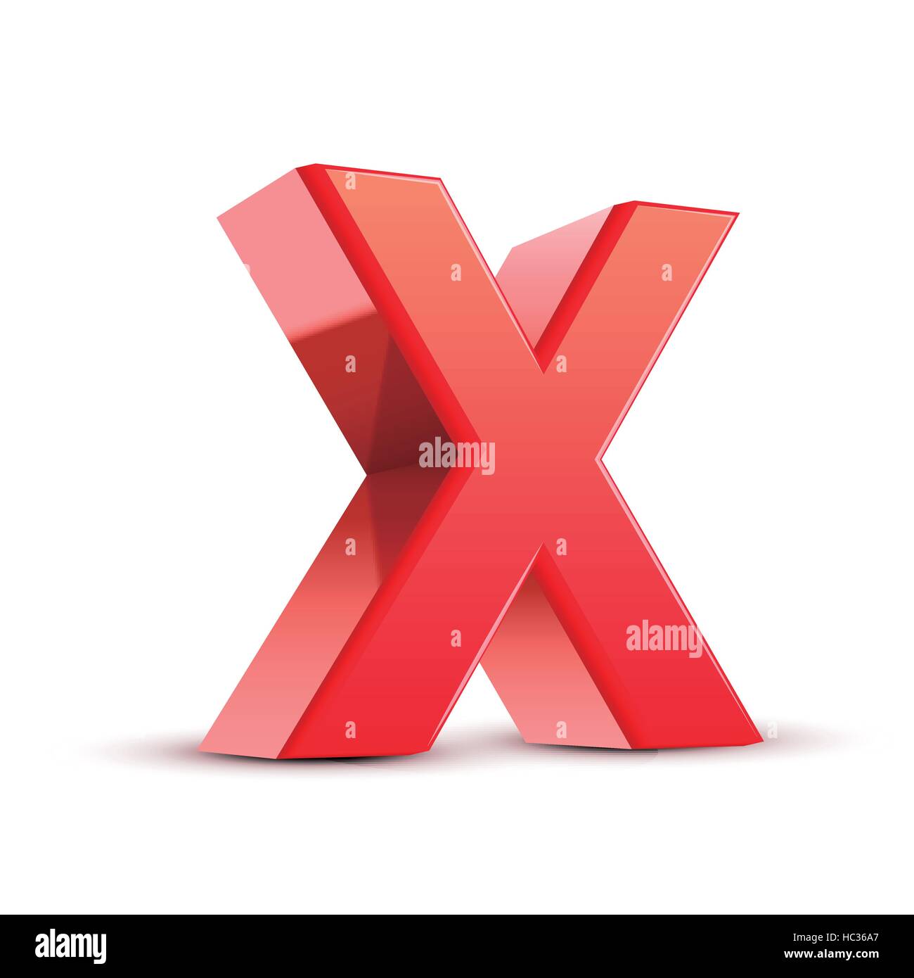 3d red letter X isolated white background Stock Vector Image & Art - Alamy