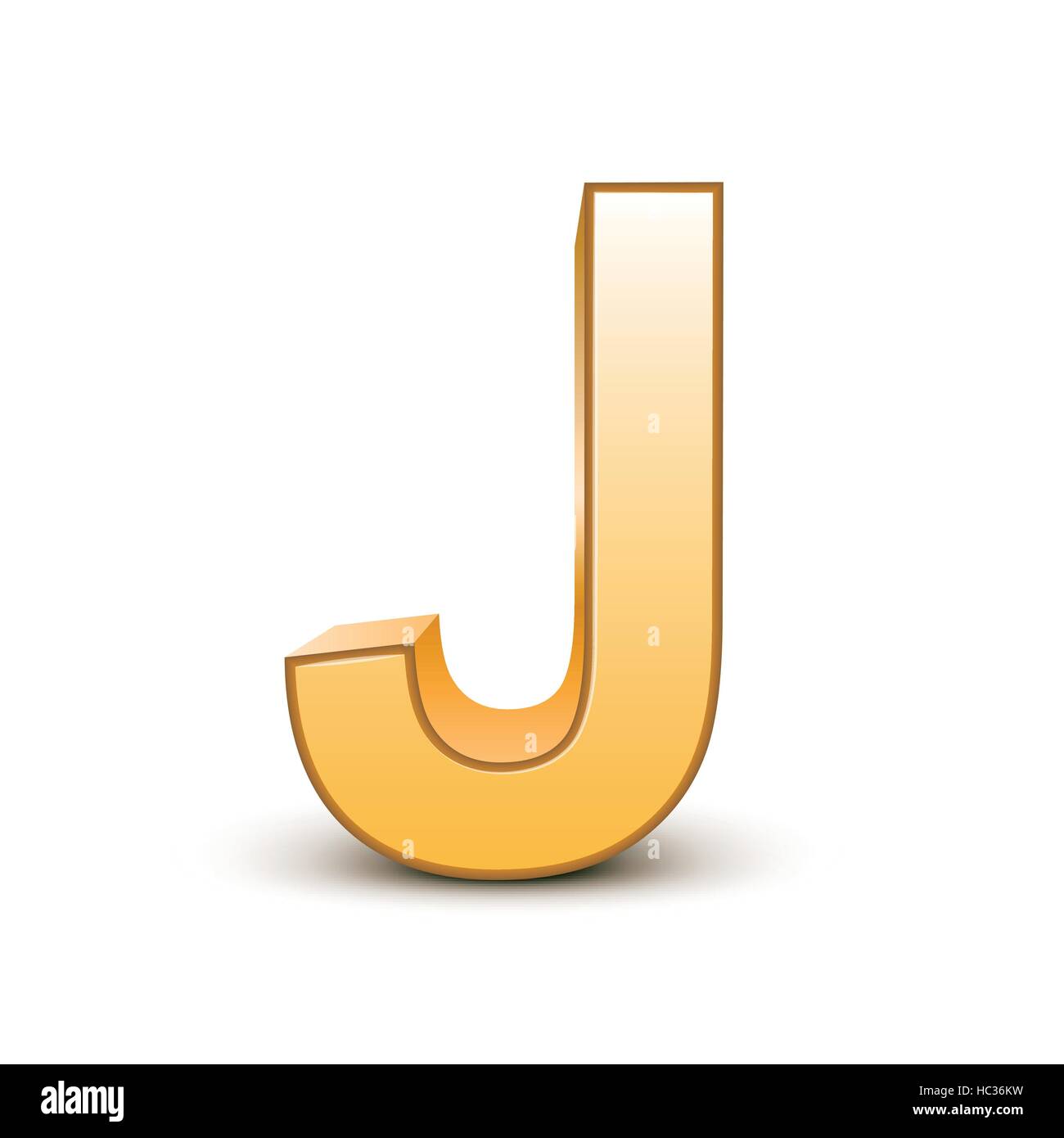 3d golden letter J isolated white background Stock Vector Image & Art ...