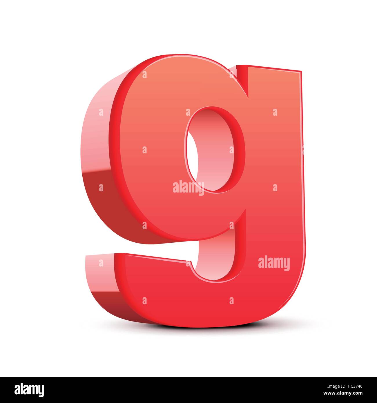 3d red letter g isolated white background Stock Vector Image & Art - Alamy
