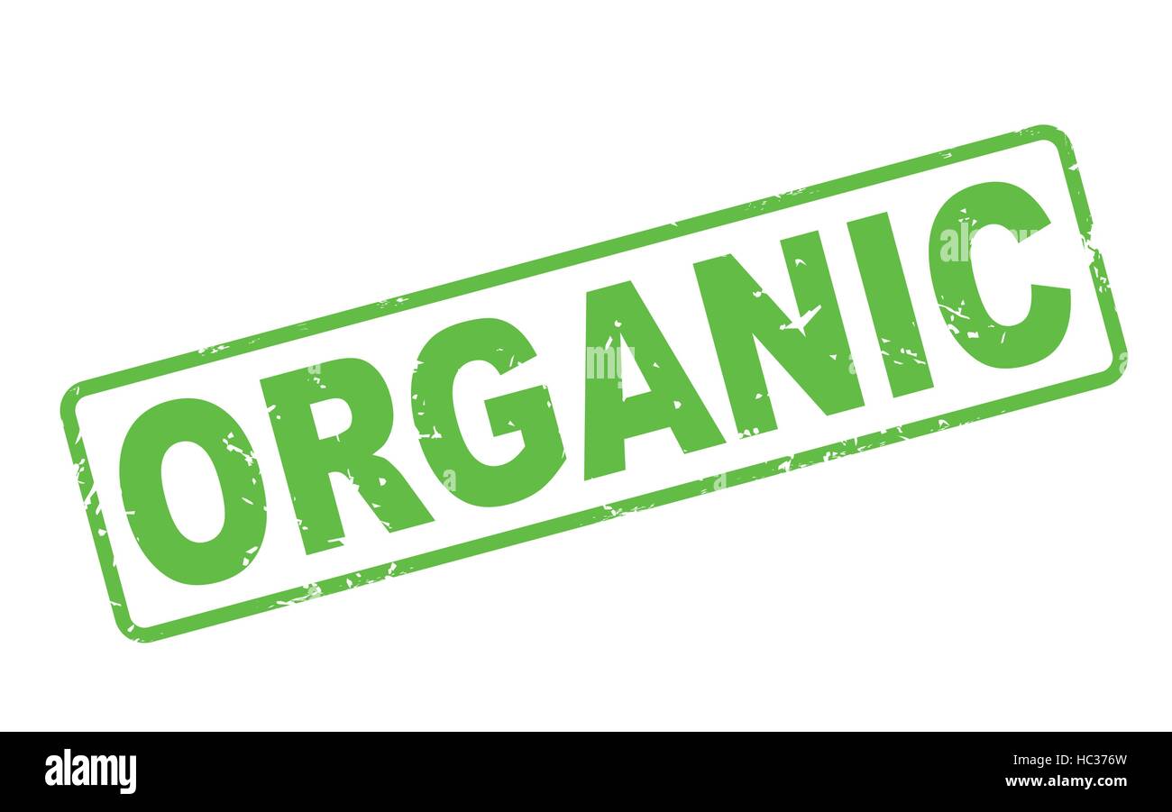 stamp organic with green text over white background Stock Vector Image ...