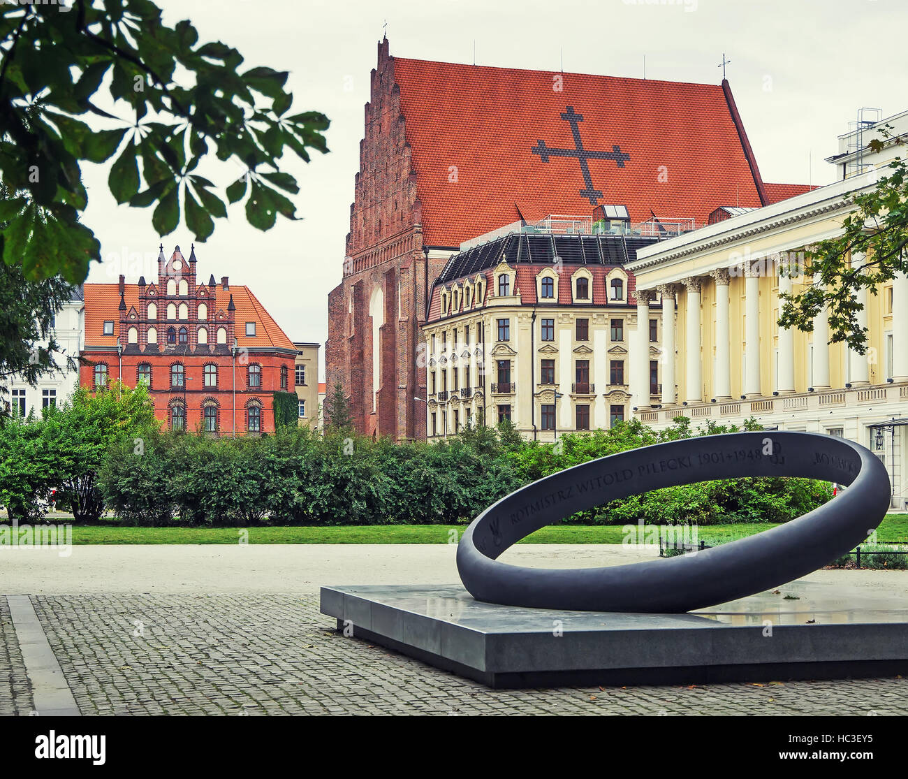 historic church buildings in the eastern european city. Wroclaw, Poland Stock Photo