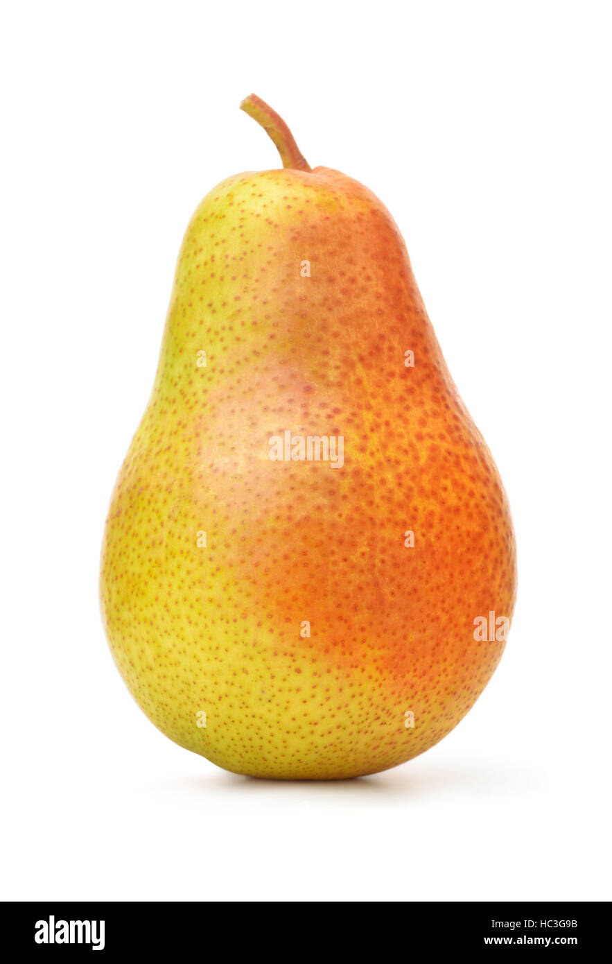 Single ripe fresh pear isolated on white Stock Photo