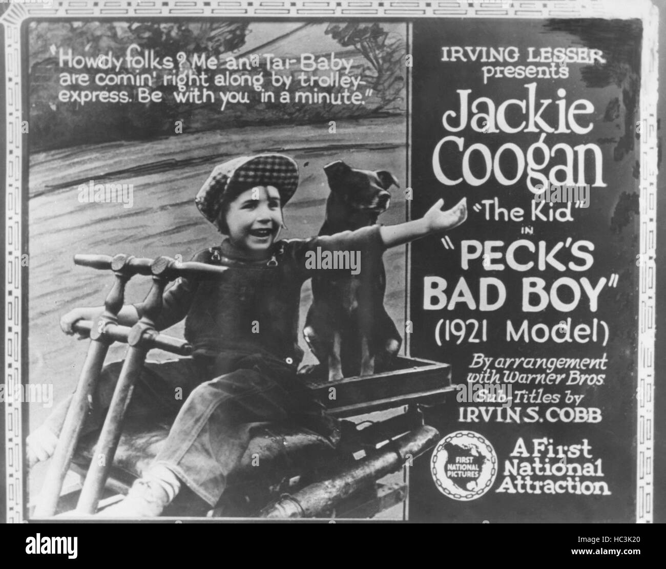 PECK'S BAD BOY, US lobbycard, Jackie Coogan, 1921 Stock Photo Alamy
