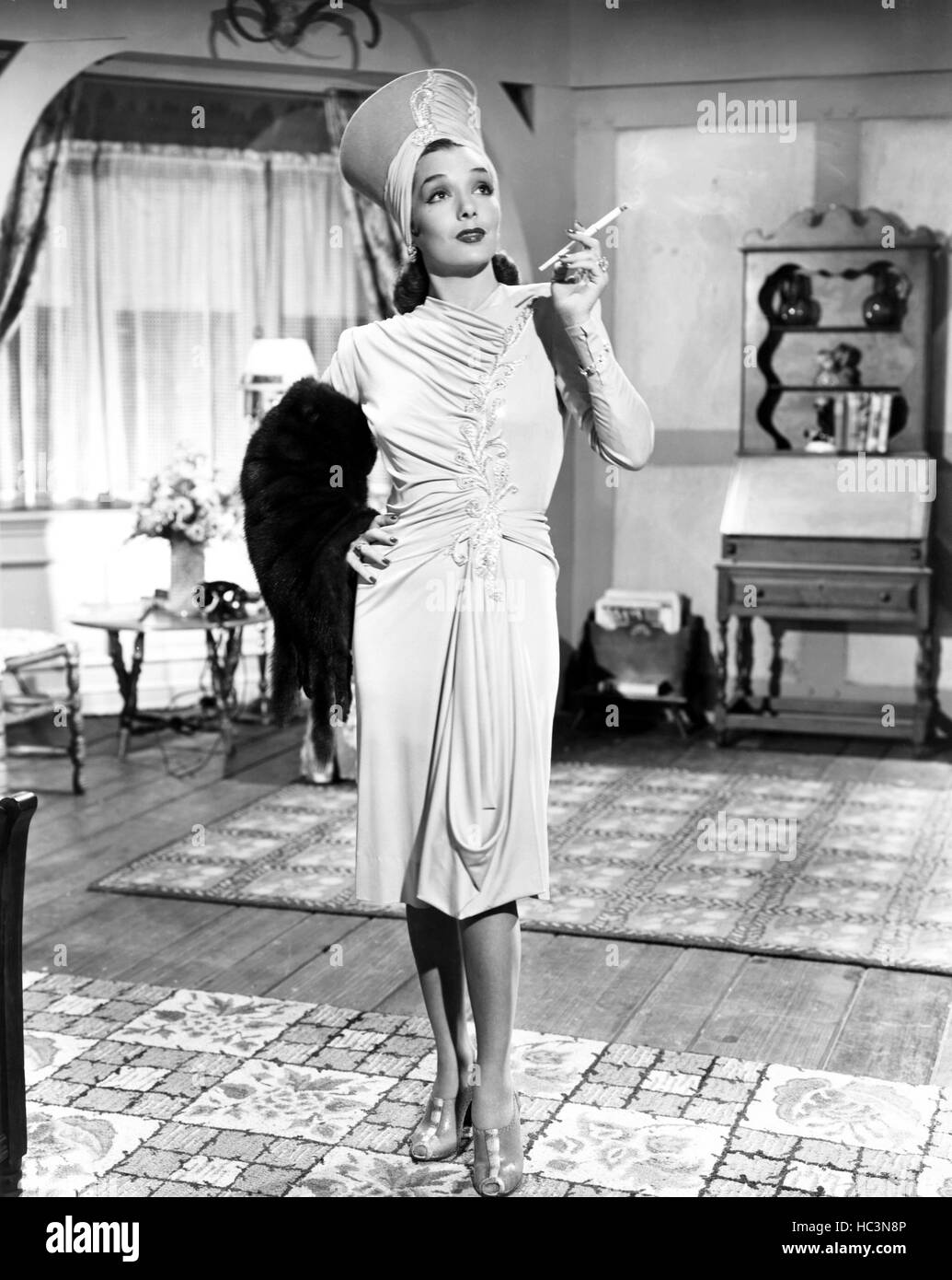 Ed Stevenson PLAYMATES, Lupe Velez, in an ensemble by Edward Stevenson, 1941 Stock ...