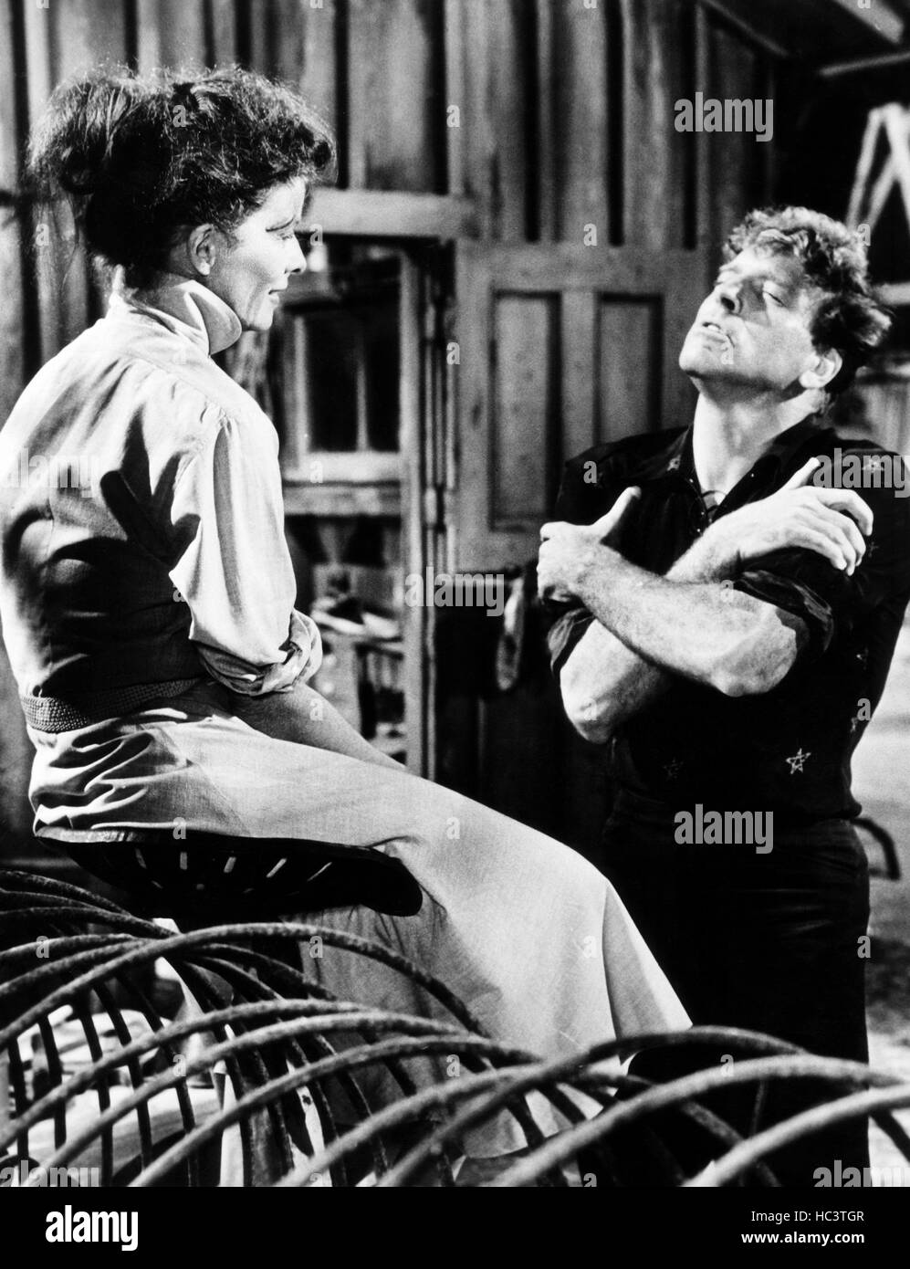 THE RAINMAKER, from left, Katharine Hepburn, Burt Lancaster, 1956 Stock Photo