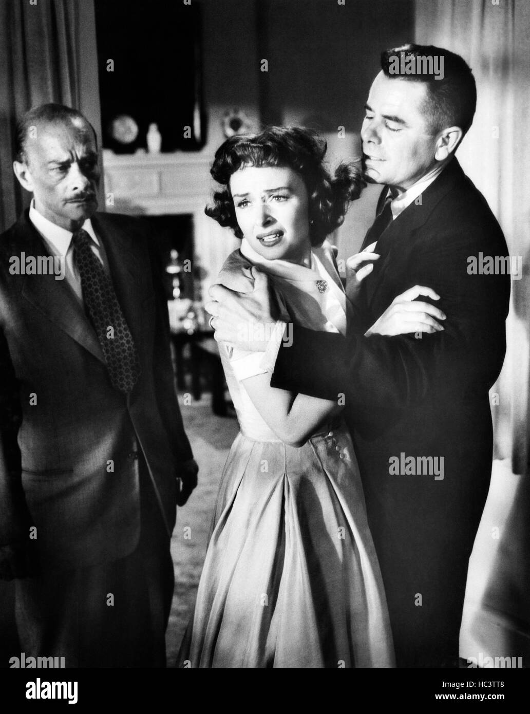 Donna Reed Ransom RANSOM!, from back: Robert Keith, Donna Reed, Glenn Ford, 1956 Stock ...