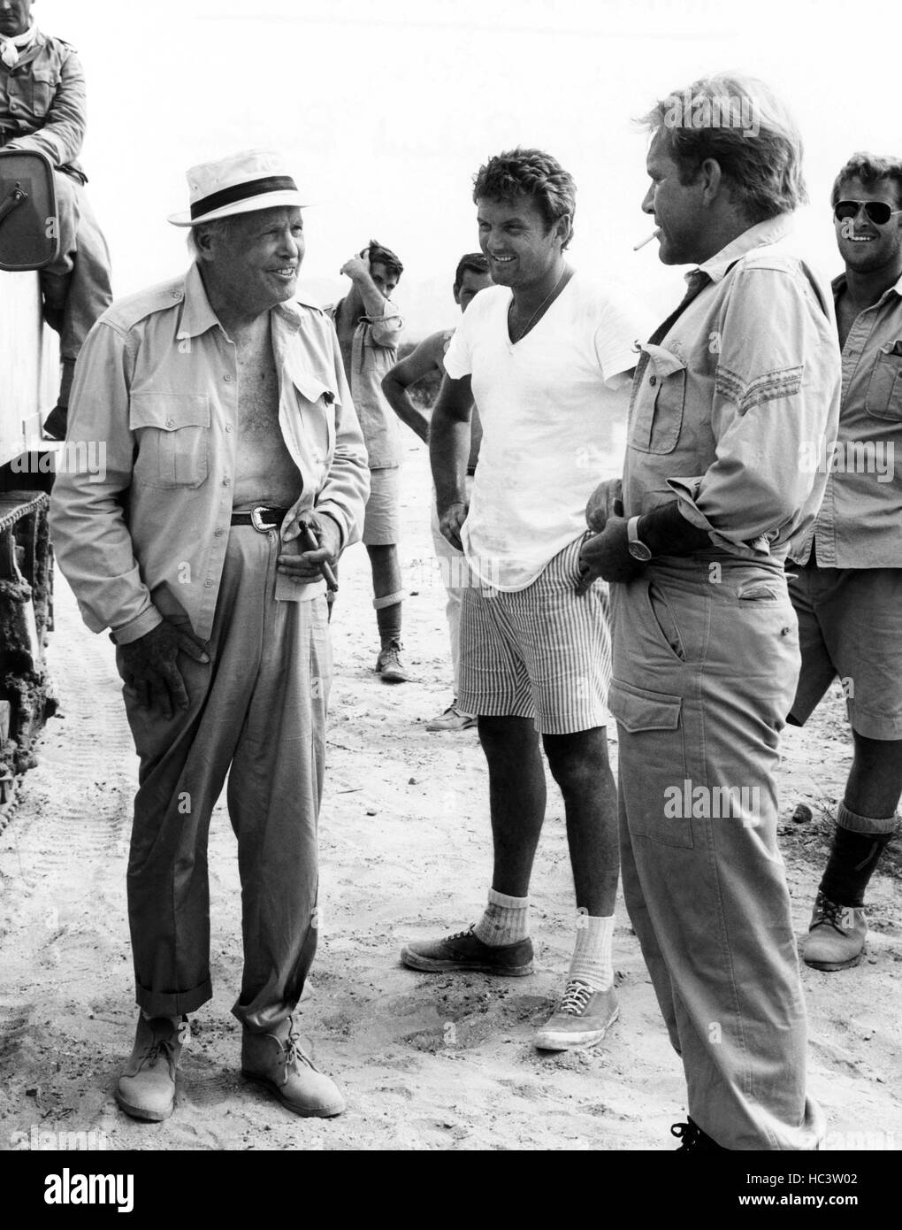 RAID ON ROMMEL, from left, front, director Henry Hathaway, Richard ...