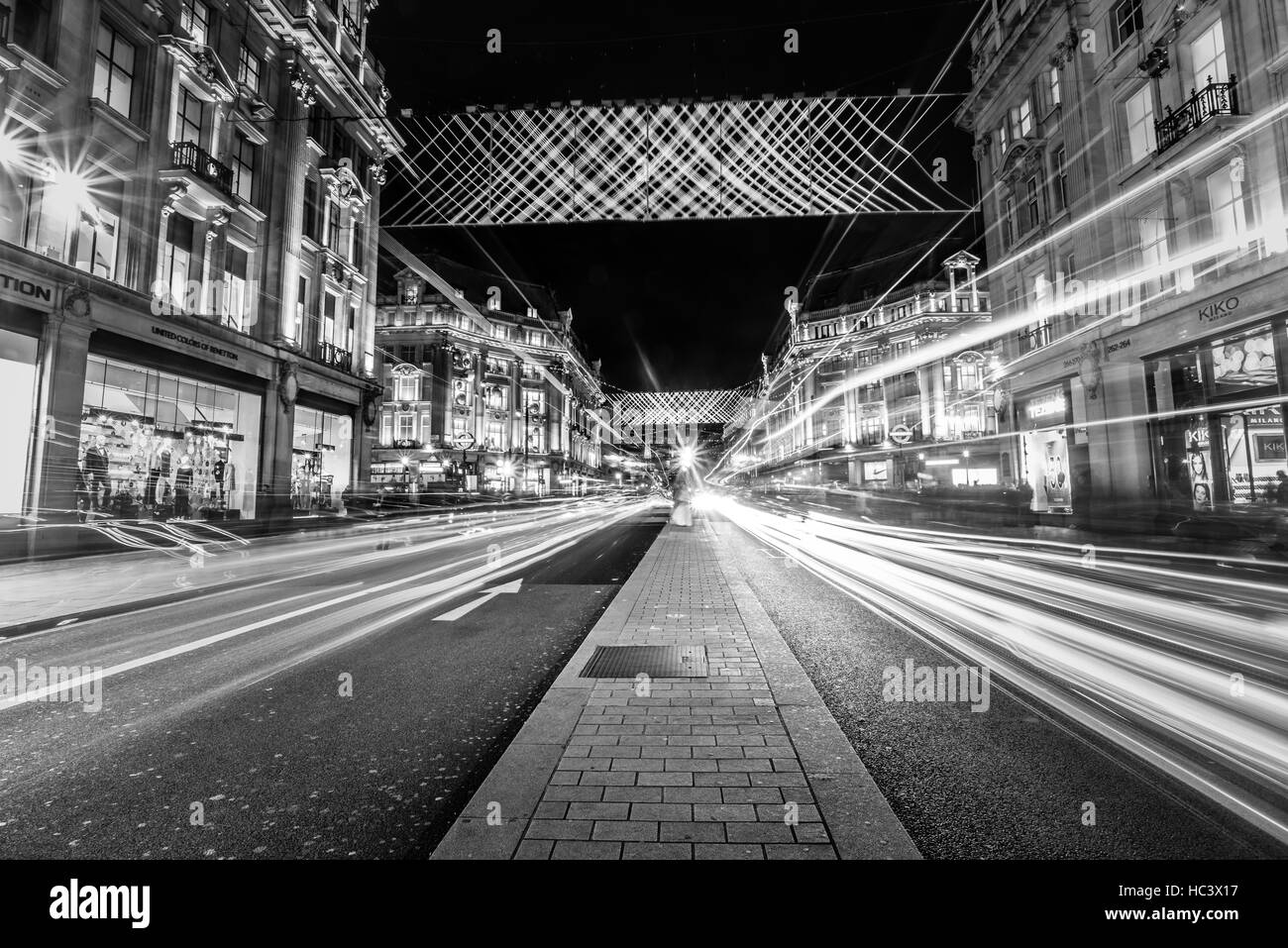 Christmas Lights around Oxford Street / Regent Street, London, UK Stock