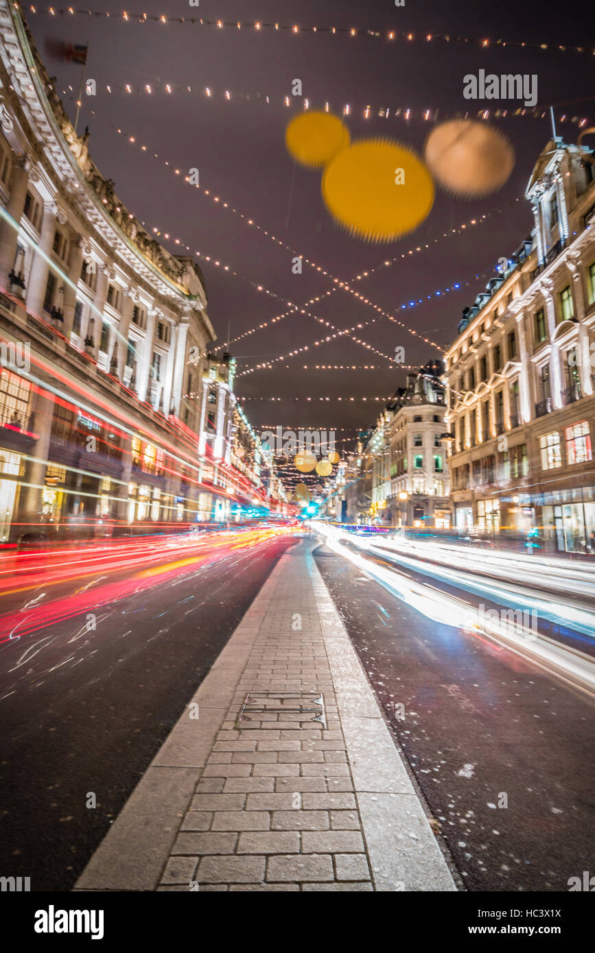 Christmas Lights around Oxford Street / Regent Street, London, UK Stock